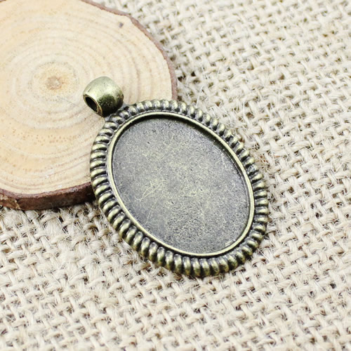 Zinc Alloy Cabochon Settings. Fashion Jewelry Findings. 38x26mm Inner dia: 25x19mm. Sold by Bag