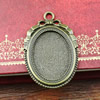 Zinc Alloy Cabochon Settings. Fashion Jewelry Findings. 40x27mm Inner dia: 25x18mm. Sold by Bag
