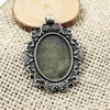 Zinc Alloy Cabochon Settings. Fashion Jewelry Findings. 43.5x32mm Inner dia: 25x19.5mm. Sold by Bag
