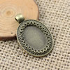 Zinc Alloy Cabochon Settings. Fashion Jewelry Findings. 33x22mm Inner dia: 18.5x13.5mm. Sold by Bag
