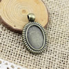 Zinc Alloy Cabochon Settings. Fashion Jewelry Findings. 31.5x20mm Inner dia: 18x13mm. Sold by Bag
