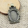 Zinc Alloy Cabochon Settings. Fashion Jewelry Findings. 34x20.5mm Inner dia: 18.5x13mm. Sold by Bag
