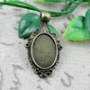 Zinc Alloy Cabochon Settings. Fashion Jewelry Findings. 36.5x21mm Inner dia: 18.5x13.5mm. Sold by Bag
