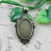 Zinc Alloy Cabochon Settings. Fashion Jewelry Findings. 36.5x21mm Inner dia: 18.5x13.5mm. Sold by Bag