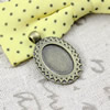 Zinc Alloy Cabochon Settings. Fashion Jewelry Findings. 33x21.5mm Inner dia: 18.5x13.5mm. Sold by Bag