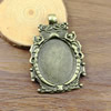 Zinc Alloy Cabochon Settings. Fashion Jewelry Findings. 43x30mm Inner dia: 25x19mm. Sold by PC
