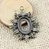 Zinc Alloy Cabochon Settings. Fashion Jewelry Findings. 43x33mm Inner dia: 18x14mm. Sold by Bag