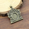 Zinc Alloy Cabochon Settings. Fashion Jewelry Findings. 35.5x27.5mm Inner dia: 14x10.5mm. Sold by Bag

