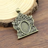 Zinc Alloy Cabochon Settings. Fashion Jewelry Findings. 35.5x27.5mm Inner dia: 14x10.5mm. Sold by Bag