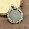 Zinc Alloy Cabochon Settings. Fashion Jewelry Findings. 47.5x40mm Inner dia: 31x31mm. Sold by Bag
