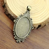 Zinc Alloy Cabochon Settings. Fashion Jewelry Findings. 56x31mm Inner dia: 30x20mm. Sold by PC
