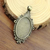 Zinc Alloy Cabochon Settings. Fashion Jewelry Findings. 56x31mm Inner dia: 30x20mm. Sold by PC