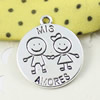 Pendant. Fashion Zinc Alloy jewelry findings. 23x20mm. Sold by KG
