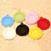 Resin Cabochon Settings, Mixed color, Fashion Jewelry findings,40mm Inner dia:25mm, Sold by PC