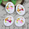 Cameos Resin Beads, Mixed color，A Grade, No-Hole Jewelry findings,39.5x30mm, Sold by PC

