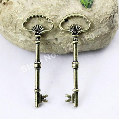 Pendant. Fashion Zinc Alloy jewelry findings. Key 22x63mm. Sold by PC