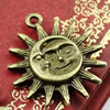 Pendant. Fashion Zinc Alloy jewelry findings. Sun 29x25mm. Sold by Bag
