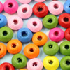 Wooden Beads, Fashion DIY-accessories for Bracelet/Necklace Mixed color Rondelle 8mm,Hole:3mm Sold by KG