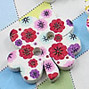 Wooden Button/Beads, Fashion DIY-accessories Mixed color Mixed Pattern Flower, 24x25mm,Hole:3mm Sold by Bag
