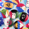 Wooden Button/Beads, Fashion DIY-accessories Mixed color Mixed Pattern Flat Round, 20mm,Hole:2mm Sold by KG
