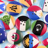 Wooden Button/Beads, Fashion DIY-accessories Mixed color Mixed Pattern Flat Round, 20mm,Hole:2mm Sold by KG