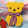 Wooden Button/Beads, Fashion DIY-accessories Mixed color Mixed Pattern Bears, 32x33mm,Hole:1.5mm Sold by Bag