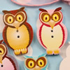 Wooden Button/Beads, Fashion DIY-accessories Mixed color Mixed Pattern Owl, 32x21mm,Hole:1.5mm Sold by Bag