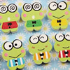 Wooden Button/Beads, Fashion DIY-accessories Mixed color Mixed Pattern Frog, 18x23mm,Hole:1.5mm Sold by Bag
