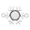 Zinc Alloy Cameo/Glass/Cabochon Frame bezel Snowflake Settings, Fashion for DIY Bracelet Jewelry findings,23x35mm,Inner Dia.:12mm Sold by PC
