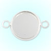 Copper Cameo/Glass/Cabochon Frame bezel Settings, Double sided Charm with double Ring Inner Dia.:12mm Sold by PC
