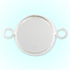 Copper Cameo/Glass/Cabochon Frame bezel Settings, Double sided Charm with double Ring Inner Dia.:12mm Sold by PC