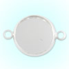 Copper Cameo/Glass/Cabochon Frame bezel Settings, Double sided Charm with double Ring Inner Dia.:14mm Sold by PC
