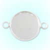 Copper Cameo/Glass/Cabochon Frame bezel Settings, Double sided Charm with double Ring Inner Dia.:14mm Sold by PC