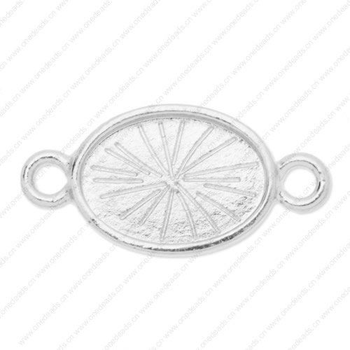 Zinc Alloy Cameo/Glass/Cabochon Frame bezel Settings, Fashion for DIY Bracelet Jewelry findings,12x24mm.Inner Dia:10x14mm Sold by PC