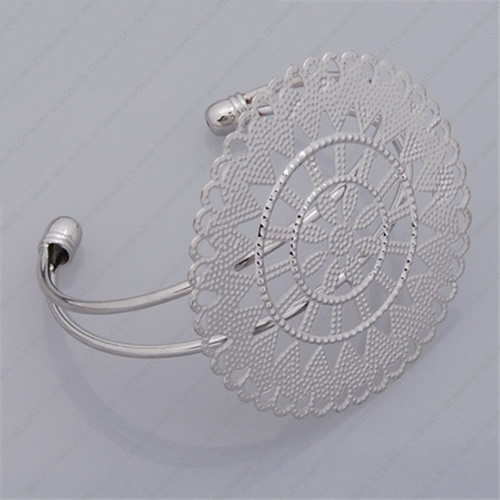 Copper Adjustable Bracelet Settings, Fashion for DIY Bracelet Jewelry findings, About 9-inch, Inner Dia:55mm, Sold by PC