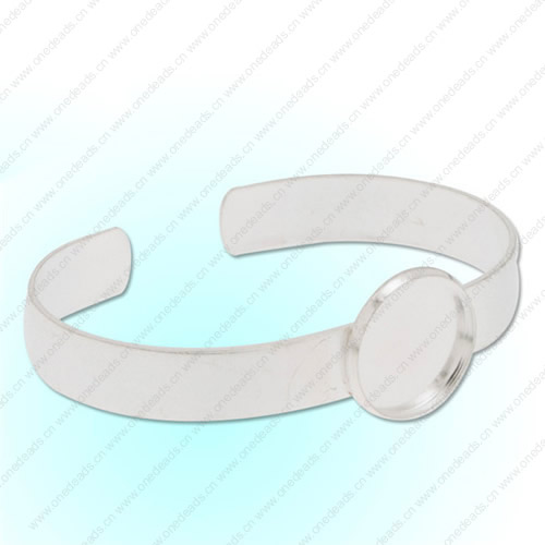 Iron Adjustable Bracelet Settings, Fashion for DIY Bracelet Jewelry findings, About 9-inch, Width:8mm,Inner Dia:16mm, Sold by PC