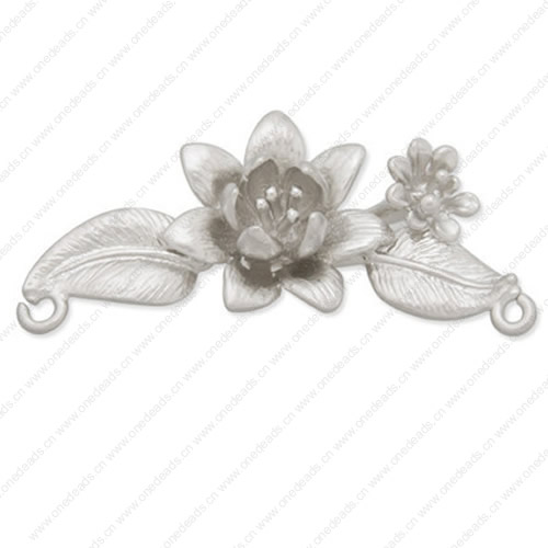 Zinc Alloy Flowers Connectors, Fashion for DIY Bracelet Jewelry findings,13x29mm Sold by PC  