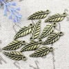 Pendant. Fashion Zinc Alloy jewelry findings. Leaf 19x7mm. Sold by KG
