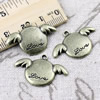 Pendant. Fashion Zinc Alloy jewelry findings. Wing 28x19mm. Sold by KG