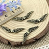 Beads. Fashion Zinc Alloy jewelry findings. Wings 32x8mm. Hole size:1.5mm. Sold by KG
