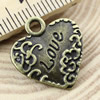 Pendant. Fashion Zinc Alloy jewelry findings. Heart 19x18mm. Sold by KG
