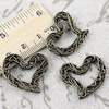 Pendant. Fashion Zinc Alloy jewelry findings. Heart 26x24mm. Sold by KG

