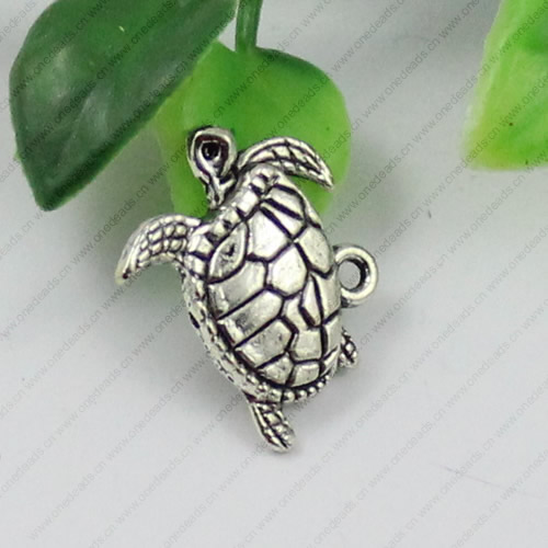 Pendant/Charm. Fashion Zinc Alloy Jewelry Findings. Lead-free. Animal 18x21mm. Sold by KG