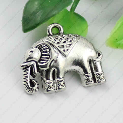 Pendant/Charm, Fashion Zinc Alloy Jewelry Findings, Lead-free, Animal 26x21mm, Sold by KG