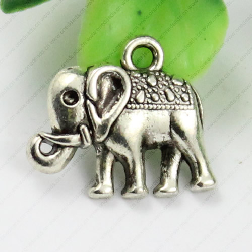 Pendant/Charm, Fashion Zinc Alloy Jewelry Findings, Lead-free, Animal 18x15mm, Sold by KG
