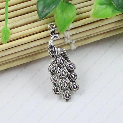 Pendant/Charm. Fashion Zinc Alloy Jewelry Findings. Lead-free. Animal 43x15mm. Sold by KG