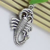 Pendant/Charm, Fashion Zinc Alloy Jewelry Findings, Lead-free, Animal 30x18mm, Sold by KG