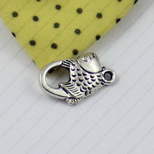 Pendant/Charm, Fashion Zinc Alloy Jewelry Findings, Lead-free, Animal 19x13mm, Sold by KG