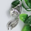 Pendant/Charm, Fashion Zinc Alloy Jewelry Findings, Lead-free, Animal 30x56mm, Sold by KG