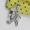 Pendant/Charm, Fashion Zinc Alloy Jewelry Findings, Lead-free, Animal 28x18mm, Sold by KG